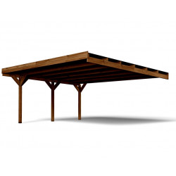 Carport DOUBLE VICTOR Adossable - 2 véhicules - 602x511cm - Epaisseur 12x12mm de marque Forest Style, référence: J7018700