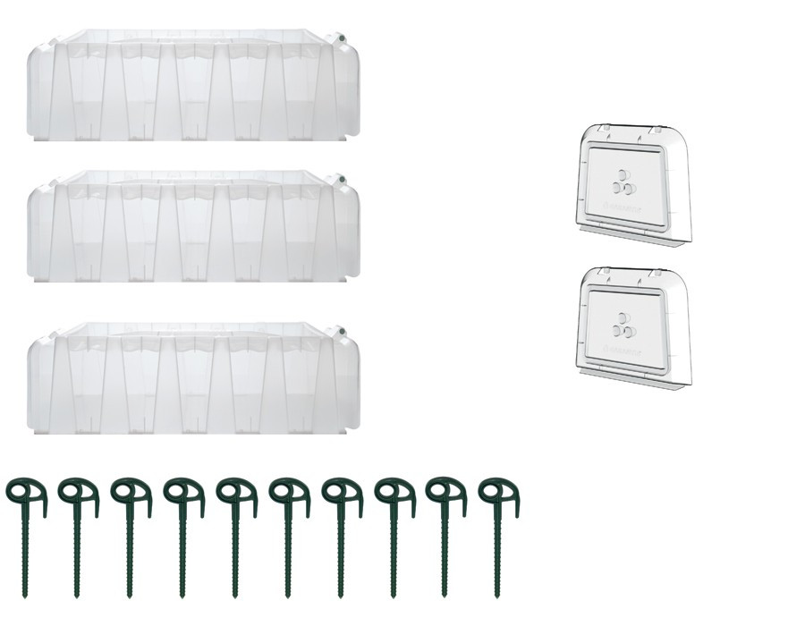 Kit 3 tunnels SUNNY avec 2 portes et 10 piquets