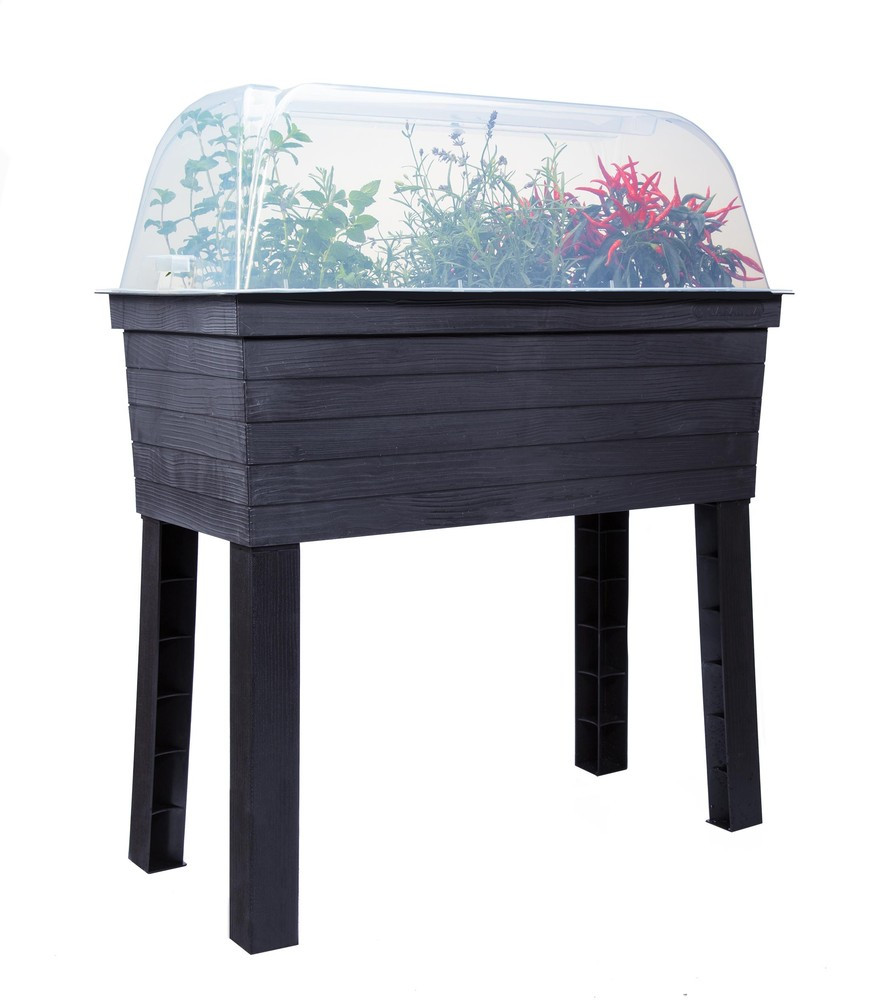 Habitat Et Jardin Marron Kit De 3 Carrés Potagers Urban Sur Pieds Avec Serre - 75 X 37 X 65 Cm - Image 3
