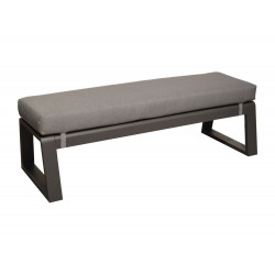 Banc de jardin 3 places Le Marseille avec coussins - grey 153 x 57 x 67 cm de marque PROLOISIRS, référence: J7030500