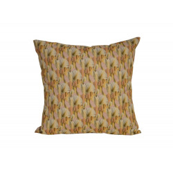 Coussin déhoussable exterieur décor Motif Graphique plumes 45 x 45 cm - PROLOISIRS