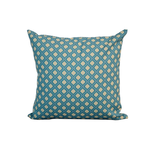 Coussin déhoussable exterieur décor Motif Graphique rond vert 45 x 45 cm - PROLOISIRS