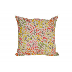 Coussin déhoussable exterieur décor Motif Imprimé petites feuilles 45 x 45 cm de marque PROLOISIRS, référence: J7036000