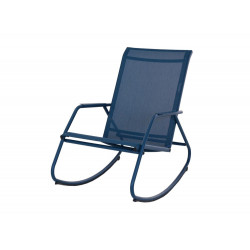 Fauteuil basculant de jardin Noa Rocking - bleu/bleu 61 x 90 x 100 cm - PROLOISIRS