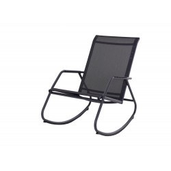 Fauteuil basculant de jardin Noa Rocking - graphite/gris 61 x 90 x 100 cm - PROLOISIRS