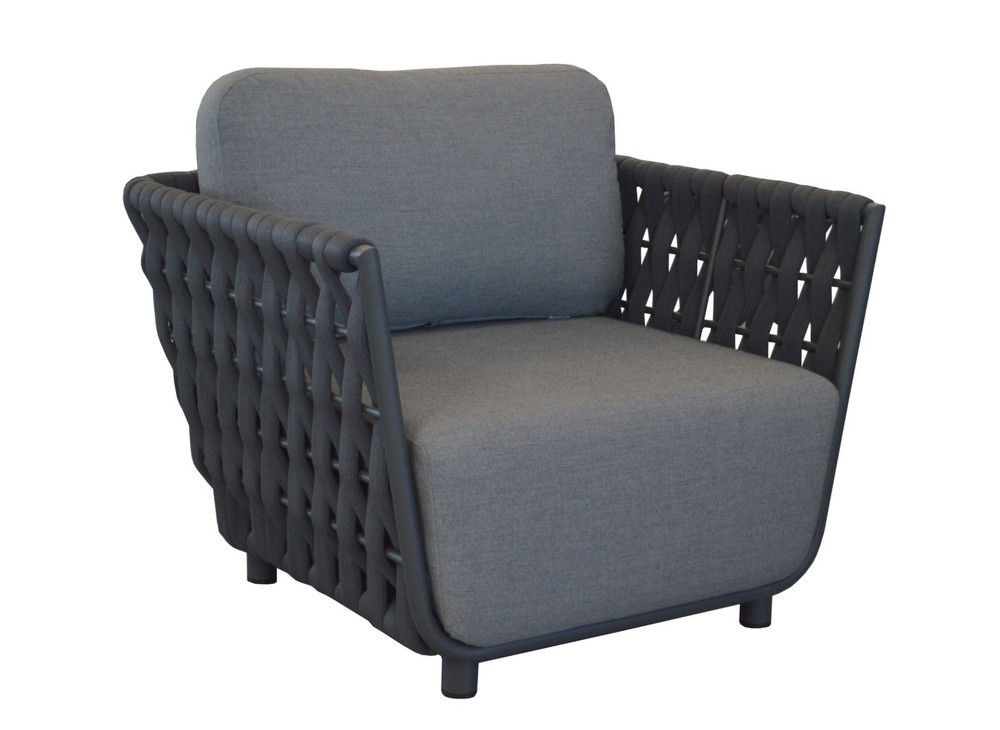 PROLOISIRS Fauteuil de détente Hug alutresse sangle rubber avec coussin - vue 2