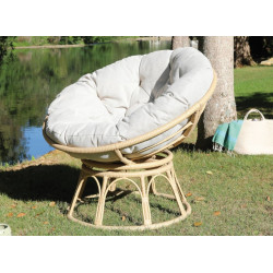 Fauteuil de jardin Love pivotant - nat - PROLOISIRS