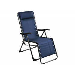 Fauteuil de jardin relax pliant Neo - graphite/bleu 88 x 112 x 64 cm - PROLOISIRS