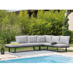 Lounge/lit Modulo - Bain de soleil, Transat en aluminium - graphite 210 x 71 x 78 cm - PROLOISIRS