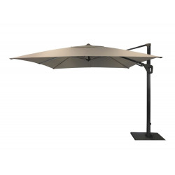 Parasol déporté Elios Novasun orientable alu/novasun - chiné clair 3 x 3 m de marque PROLOISIRS, référence: J7043900