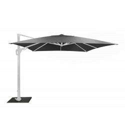 Parasol déporté Elios Sunbrella® orientable alu/sunbrella - blanc/graphite 119 - PROLOISIRS