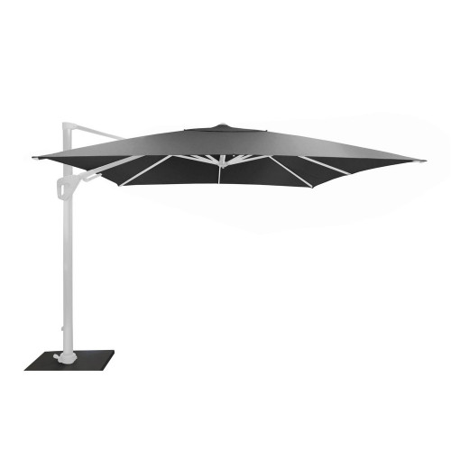 Parasol déporté Elios Sunbrella® orientable alu/sunbrella - blanc/graphite 119 - PROLOISIRS