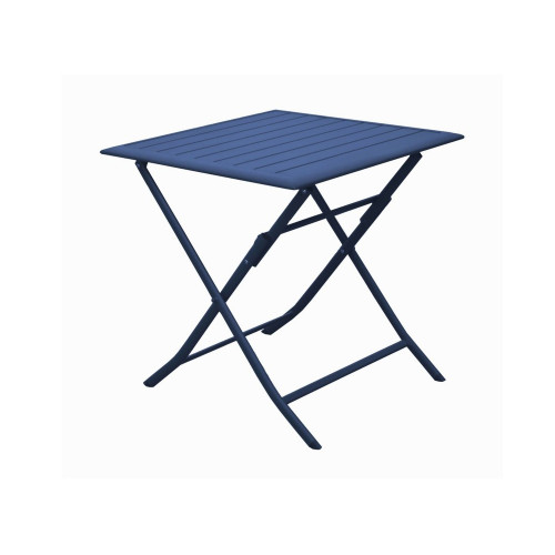 Table de jardin carrée Lorita - bleu 70 x 71 x 70 cm - PROLOISIRS