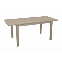 Table de jardin rectangulaire extensible Genes - creme 110/170 cm - PROLOISIRS