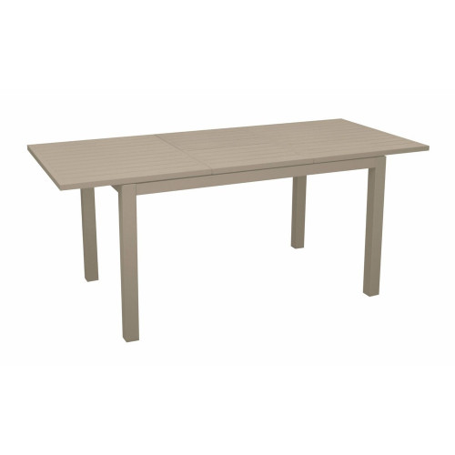 Table de jardin rectangulaire extensible Genes - creme 110/170 cm - PROLOISIRS