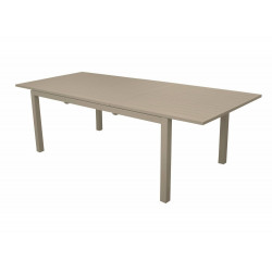 Table de jardin rectangulaire extensible Genes - creme 160/240 cm - PROLOISIRS