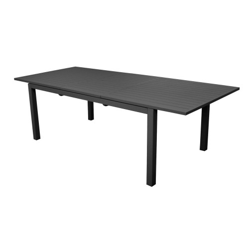 Table de jardin rectangulaire extensible Genes - graphite - 160/240 cm - PROLOISIRS