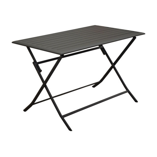 Table de jardin rectangulaire Lorita - graphite 110 x 71 x 70 cm - PROLOISIRS