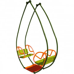 Siège balancelle 2 enfants pour portique H.2,22m de marque SOULET, référence: J7071400