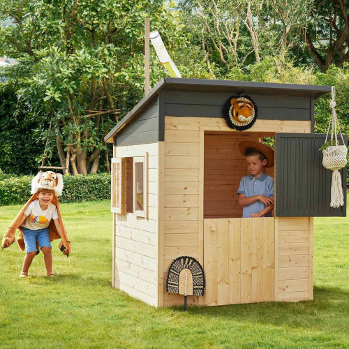 Cabane sur pilotis pour enfants en bois Duplex - Soulet
