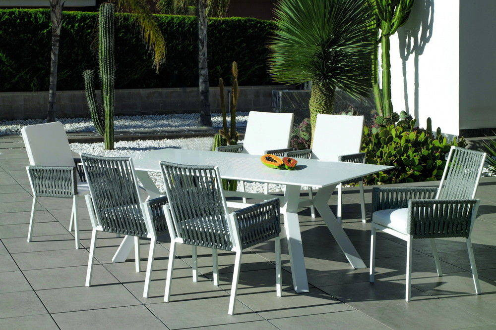 Table à Manger ANDES 210cm KRION - Finition blanc