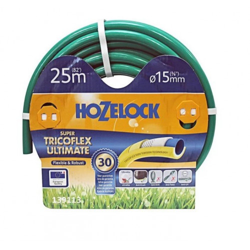 Tuyau d’arrosage multi usage Super Tricoflex Ultimate 15mm - 25m - vert - HOZELOCK