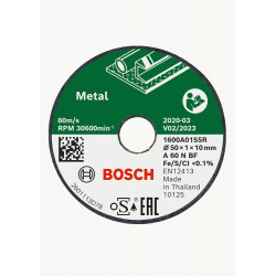 Pack de 3 disques à tronçonner pour l'inox pour Easy Cut & Grind - 50 mm de marque BOSCH, référence: B7138900
