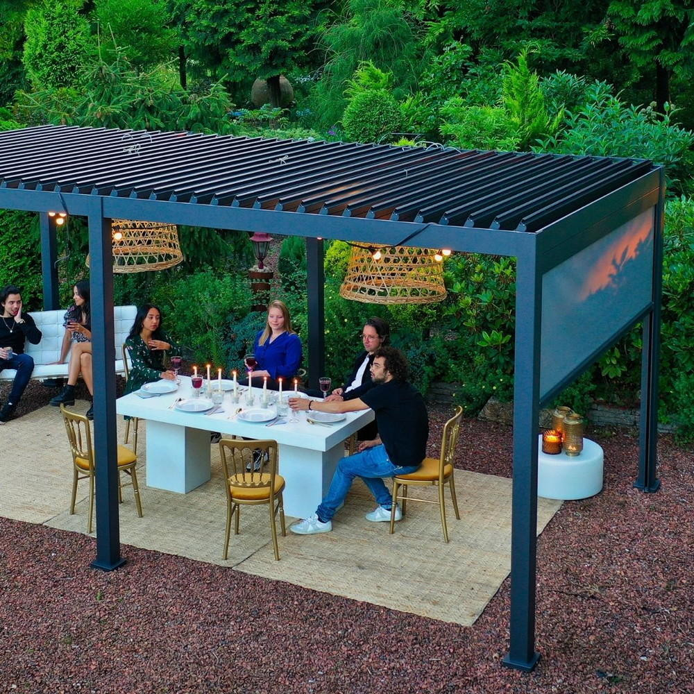 Store latéral pour Pergola Bioclimatique Ombréa® 3 m - anthracite