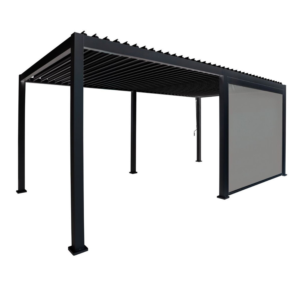 Store latéral pour Pergola Bioclimatique Ombréa® largeur 4 m - anthracite