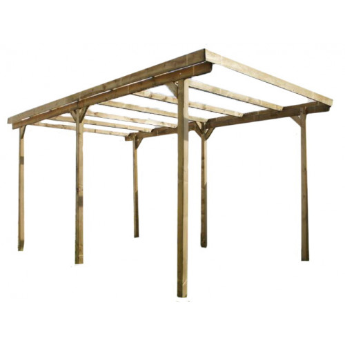 Carport en bois sans couverture Delahaye 15 m² - CHALET & JARDIN
