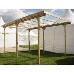 Carport en bois sans couverture Delahaye 15 m² - CHALET & JARDIN