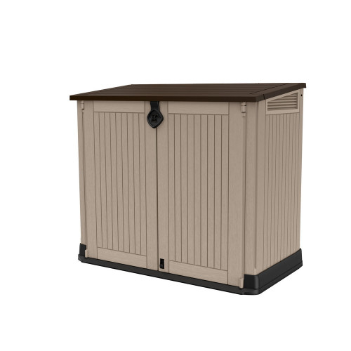 Coffre de jardin en résine multifonctions 880 l - beige (sans vérins) - CHALET & JARDIN