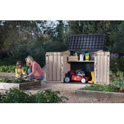 Coffre de rangement extérieur en résine 880 L - Chalêt-Jardin