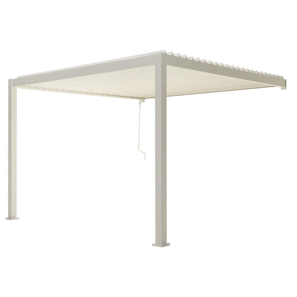 Pergola Bioclimatique adossée Ombréa® 3 x 3 m - blanc
