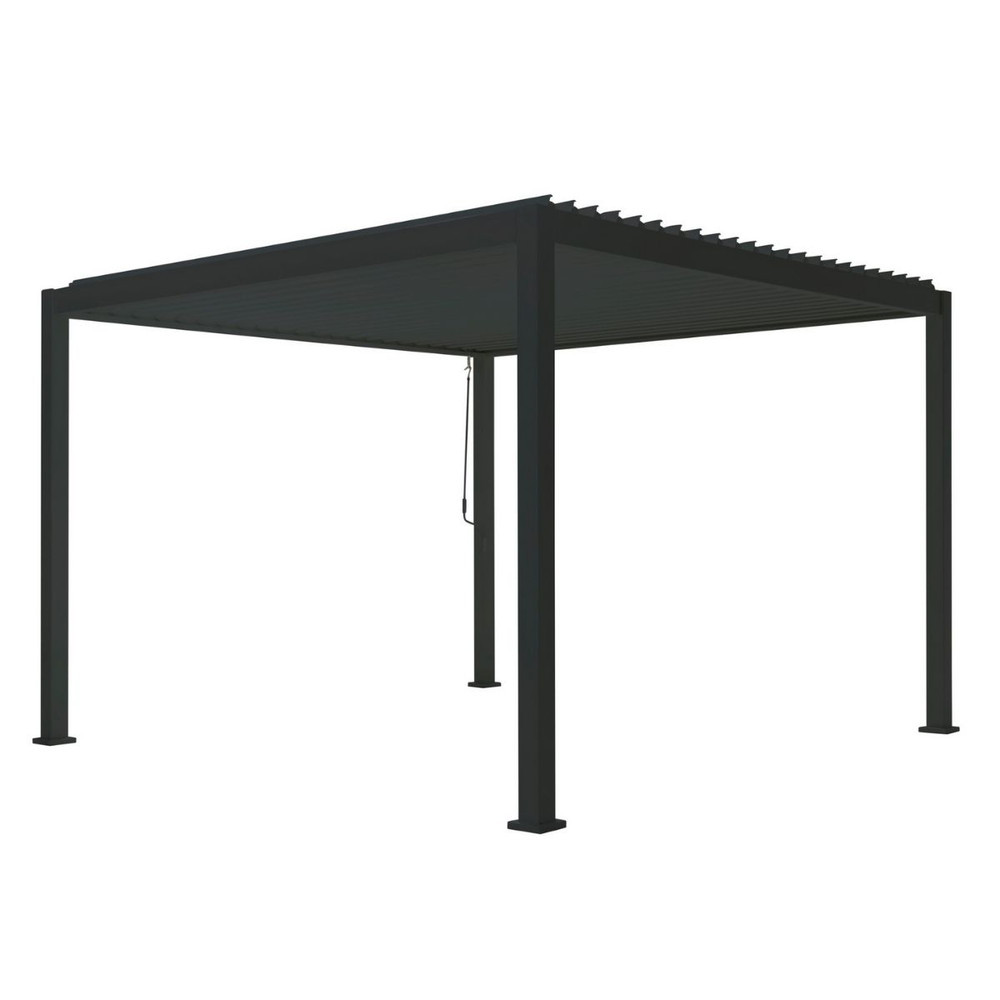 Pergola Bioclimatique autoportée Ombréa® 3 x 3 m - anthracite