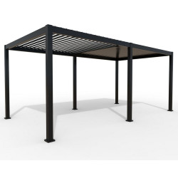 Pergola Bioclimatique autoportée Ombréa® 3 x 6 m - anthracite de marque CHALET & JARDIN, référence: J7134100