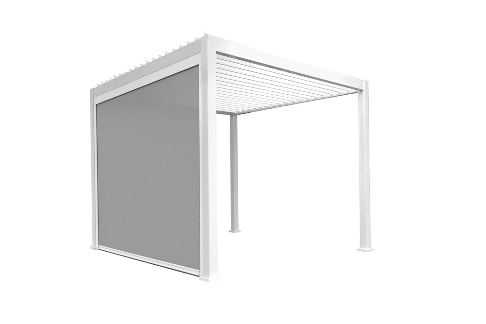 Pergola Bioclimatique Ombréa® 3 x 3 m + Store 3 m - blanc