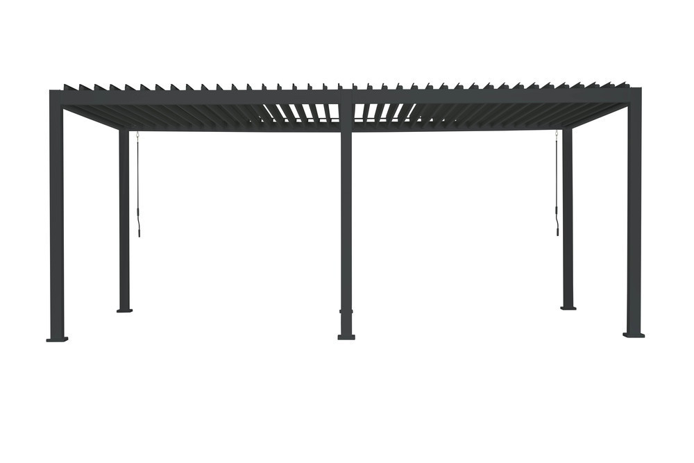 Pergola Bioclimatique Ombréa® 3 x 6 m + 2 Stores 3 m - anthracite