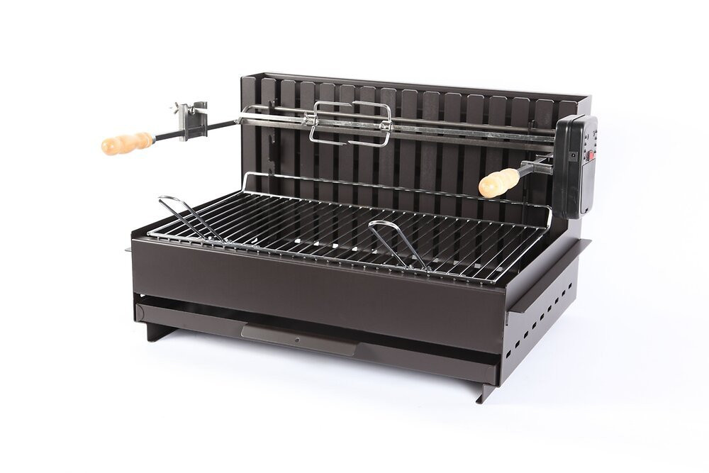 Barbecue Vulcain tournebroche acier 61 x 33 cm Le Marquier - vue 2