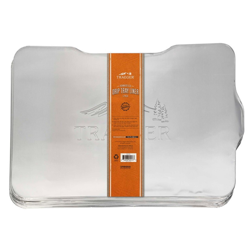 Lot de 5 plaques aluminium de récupération des graisses pour barbecue à pellets Ironwood 650 Traeger - vue 2