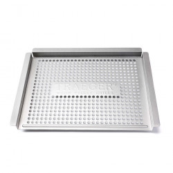 Panier de cuisson inox pour barbecue - bords surélevés - 40 x 29 cm - 1,10 kg de marque Traeger, référence: J7169800