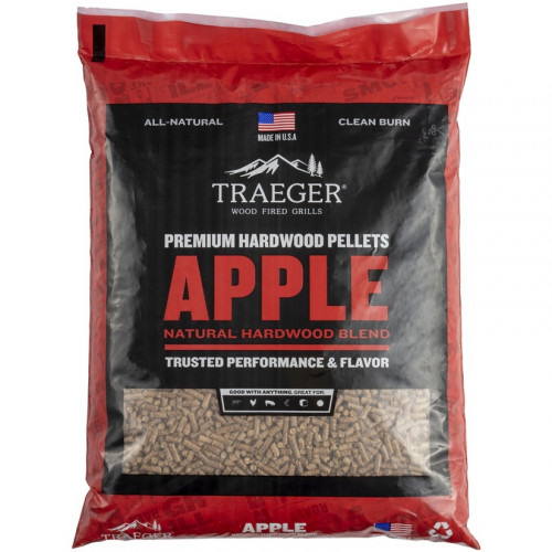 Pellets pour barbecue Apple - Sac de 9 kg - 100% naturel - Traeger