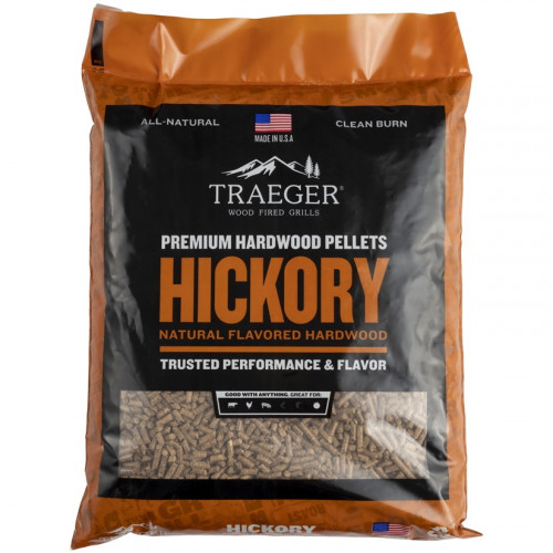 Pellets pour barbecue Hickory - Sac de 9 kg - 100% naturel - Traeger