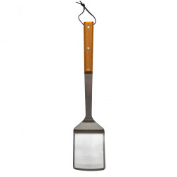 Spatule en acier inox pour barbecue - manche en bois - 43 cm - Traeger