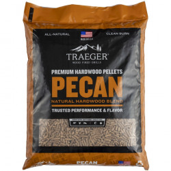 Pellets pour barbecue Pecan - Sac de 9 kg - 100% naturel de marque Traeger, référence: J7171100