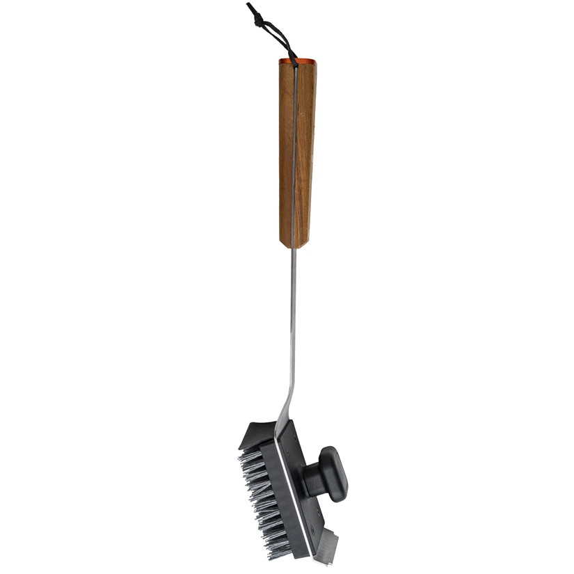 Traeger Brosse de nettoyage pour barbecue manche bois - vue 2