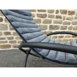 Bain de soleil Swing Luxe Monaco en aluminium - Gris anthracite - CHALET & JARDIN