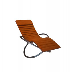 Bain de soleil Swing Luxe Monaco en aluminium - Terracotta de marque CHALET & JARDIN, référence: J7180300