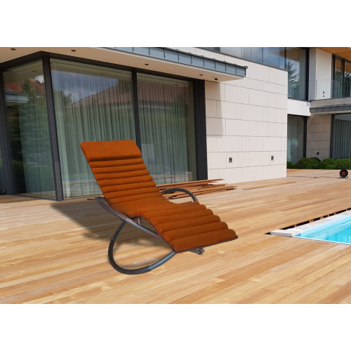 Bain de soleil Swing Luxe Monaco en aluminium - Terracotta - CHALET & JARDIN