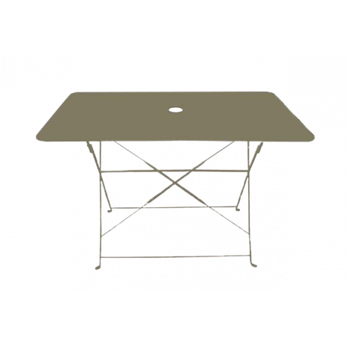 Ensemble repas Bistrot dépliant métal - Table + 4 Chaises - Taupe - CHALET & JARDIN